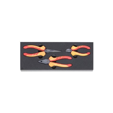 Holex Pliers set in Heavy Duty Foam, 3 Pc 954475 3